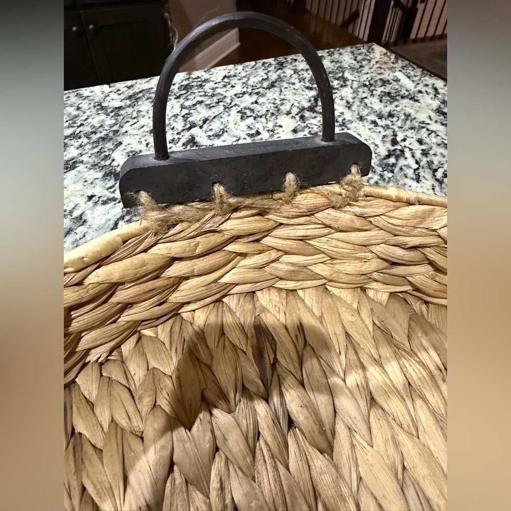 Natural Woven Basket with Handles - Picture 5 of 8